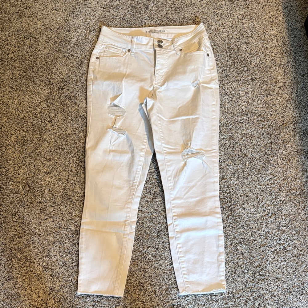 White Distressed Women Jeans